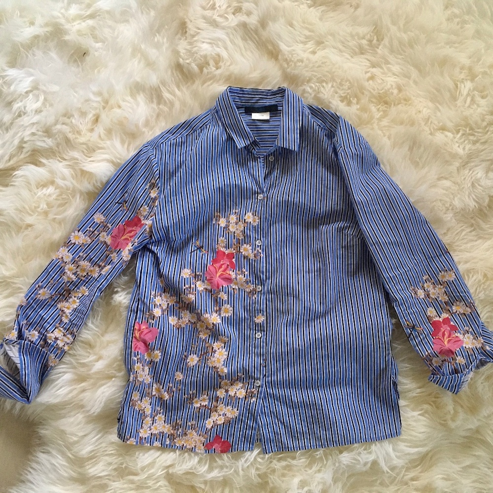 Blue Les Copains cotton top
